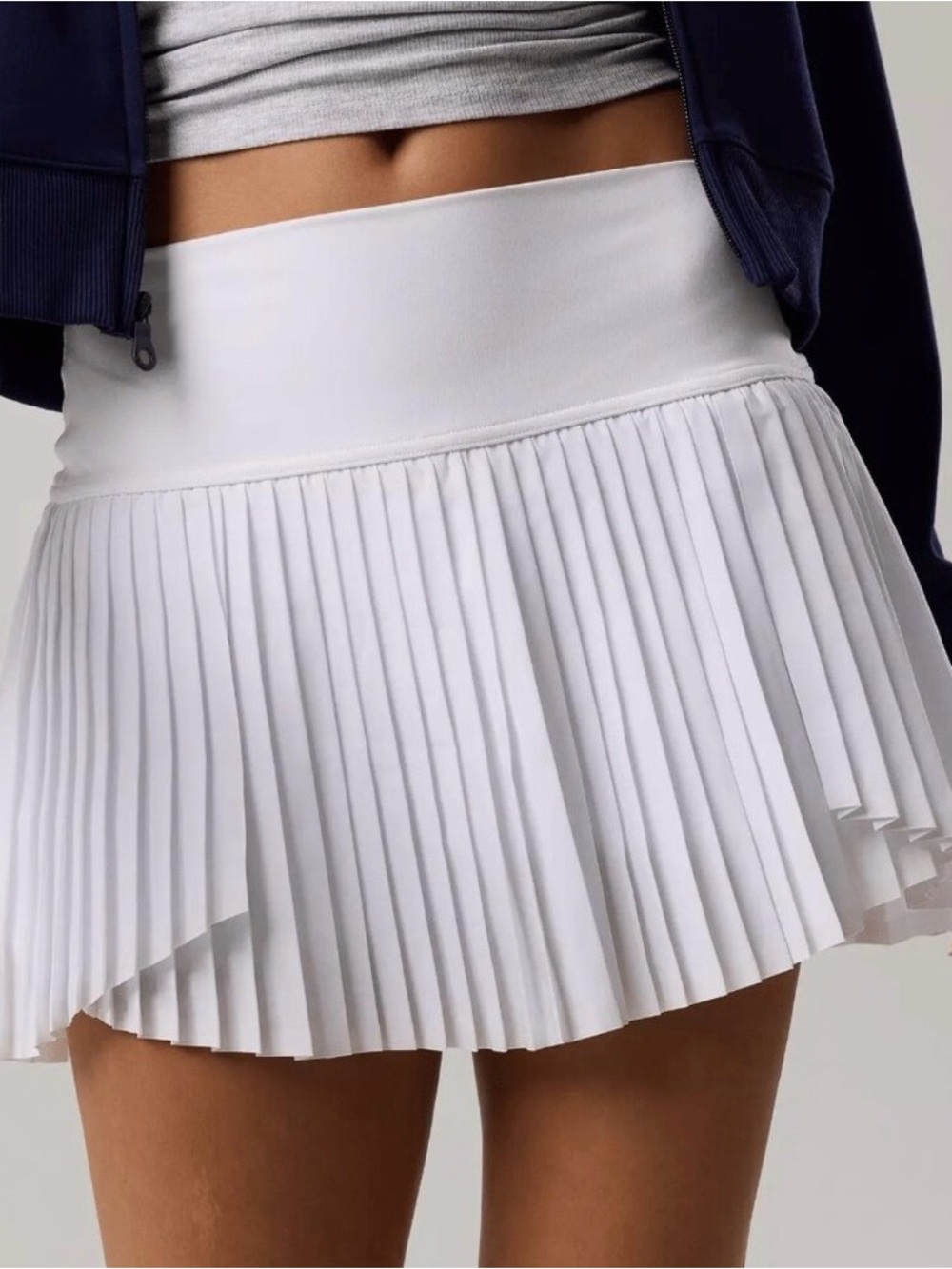 OFFLINE White Pleated Tennis Skirt with Built-in Shorts and Pockets